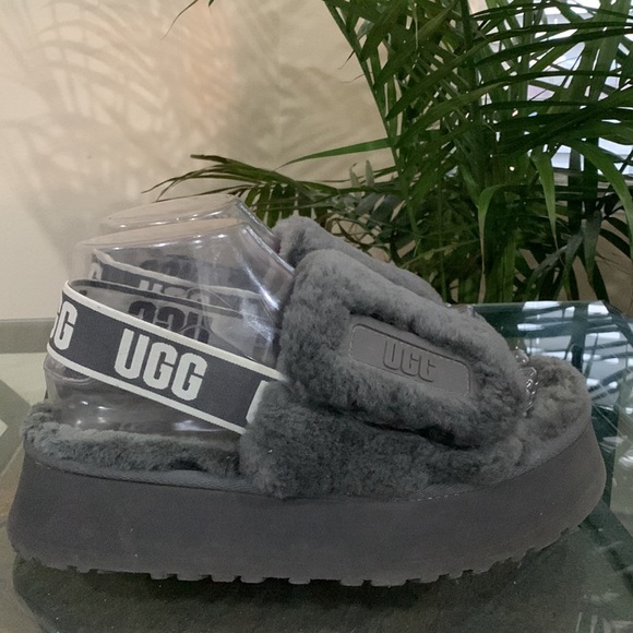 UGG Disco Slides in Dark Gray - Picture 7 of 14